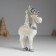 Polystone souvenir "Deer with silver horns, with a white Christmas tree on the back" 10x3x16.5 cm