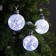 Set of Christmas tree balls “Silver stars” 3 pcs., Battery, 5 LED, glow white glow