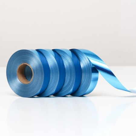 Metallized tape, blue, 2 x 45 m