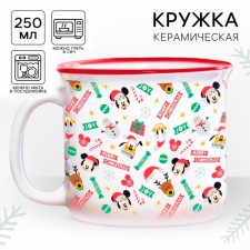Кружка Новогодняя Merry Christmas Микки Маус и друзья, 350 мл