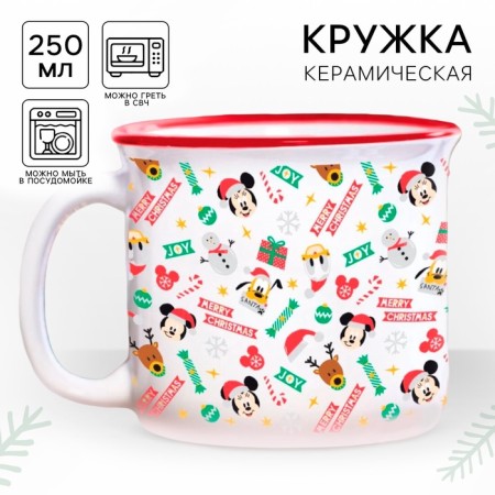 New Year's mug Merry Christmas Mickey Mouse and Friends, 350 ml