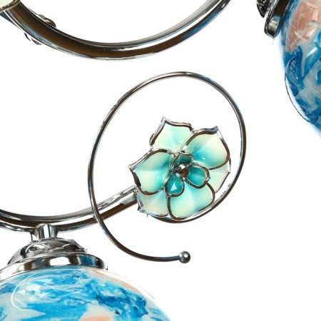 Economic Service Chandelier "Rosary", 5x40W E27, chrome 53.5x53.5x26 cm-3