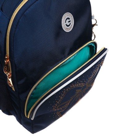 School backpack, 40 x 27 x 20 cm, Grizzly, ergonomic back, laptop department, blue-9