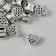 Bead for creativity Metal "Heart Weaving" silver 1.1x1 cm