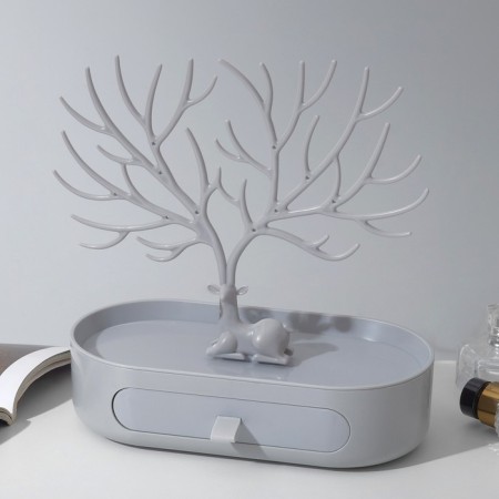 Stand for jewelry "Deer", oval stand, 26 × 25 cm, color gray color-3
