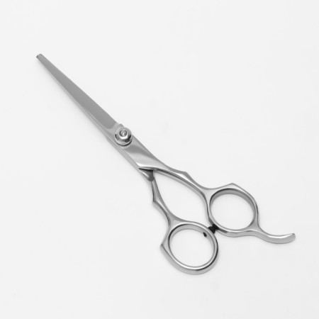 Hairdressers with emphasis, blade - 5.5 cm, silver color-1