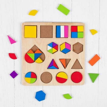 Puzzle "Fractions and the whole. We develop" mix-3