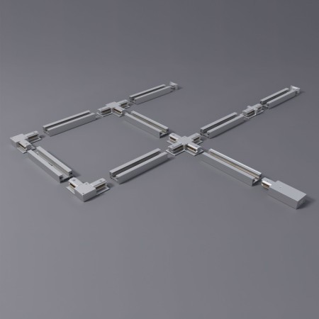 Corner Connector Elektrostandard, Track Rail Sl Surface, 72x72x17 mm, Gray color-2