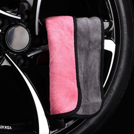 A car for washing a car, Cartage, microfiber, 800 g/m², 30 × 40 cm, pink-gray