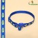 Fly collar "fish" luminous, with a bell, 30 x 1 cm, polyester, blue