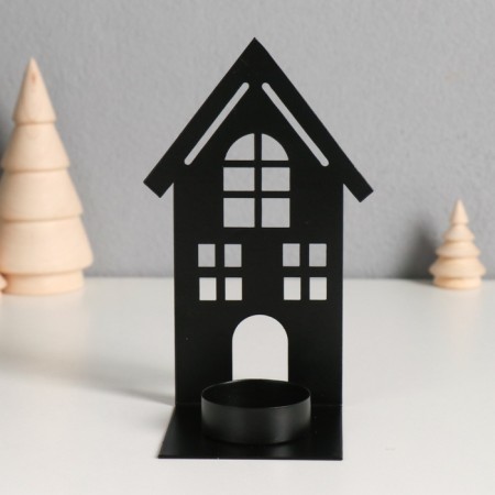 Summary Metal for 1 candle "House" d = 4 cm 7x9x14.5 cm-4