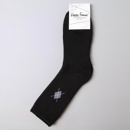 Socks male terry, black color, size 25-27-2