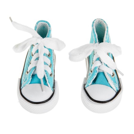 Doll sneakers, sole length 7.5 cm, blue color-1