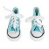 Doll sneakers, sole length 7.5 cm, blue color