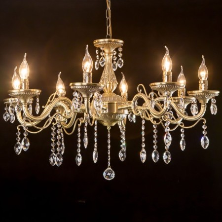 Suspended chandelier Citilux "Carmen" CL404183, 80x80x60 cm, 8x60W, E14, brown color-11