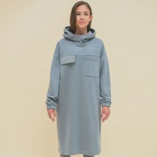Dress for girls, height 116 cm, gray color