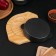 Pan "circle with handles", d = 15.5 cm, on a wooden stand