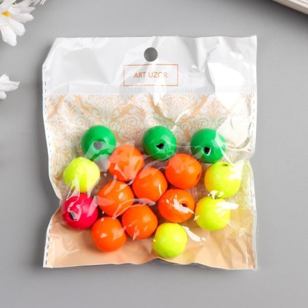 Beads for creativity tree "Balls Color Neon" set 15 pcs d = 2 cm-3