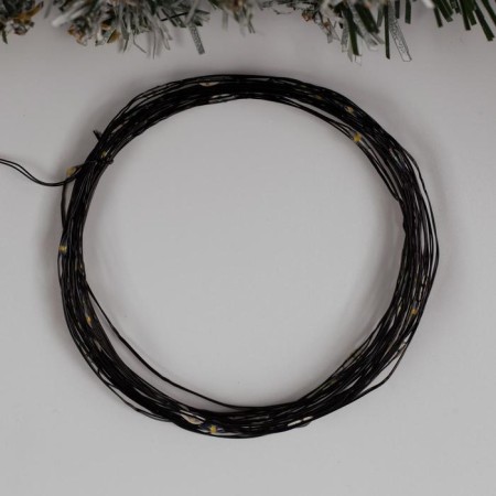 Garland "thread" 5 m dew, ip20, black thread, 50 LED, glow warm white, 2 modes, AAH3-1
