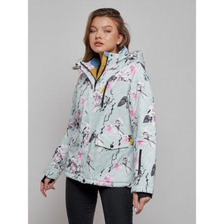 Ski jacket female, size 42, turquoise color-2