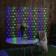Garland "Network" 2 × 1.5 m, IP44, UMS, transparent thread, 192 LED, glow of multi, 220 V