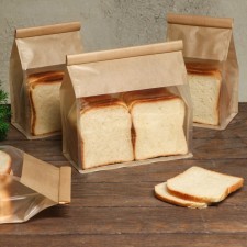 Paper Craft package, with a window, a rectangular bottom, 22 x 11 x 28 cm