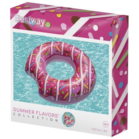 Circle for swimming "Donut", D = 107 cm, from 12 years, color mix, 36118 Bestway-5