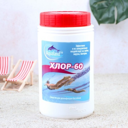 Aqualand chlorine-60 disinfectants, granules, 1 kg