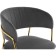 CHAMELIA chair Kamelia metal/velor, gold/gray 57x55x80 cm