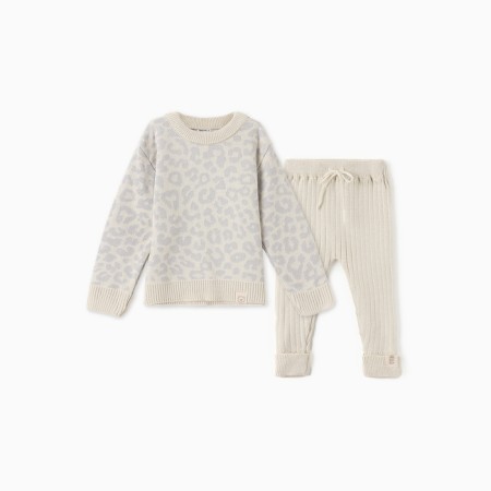 Cost Knitted baby i LEO Baby Height 92-98 cm, gray