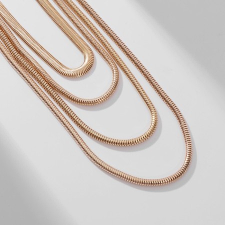 The necklace "chain" stereo, 4 threads, color gold, 70 cm-1