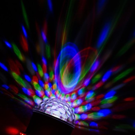 Light device "Around the sphere" 12 cm, speaker, glow RGB, 220 V, black-4
