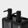 Double dispenser for soap and detergent Raccoon, with a sponge included, 300 ml, black color
