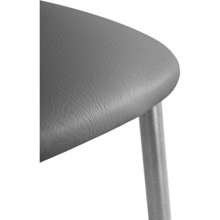 GOKI Metal/Ecokozha, Gray/Gray chair 40x53x89 cm-5
