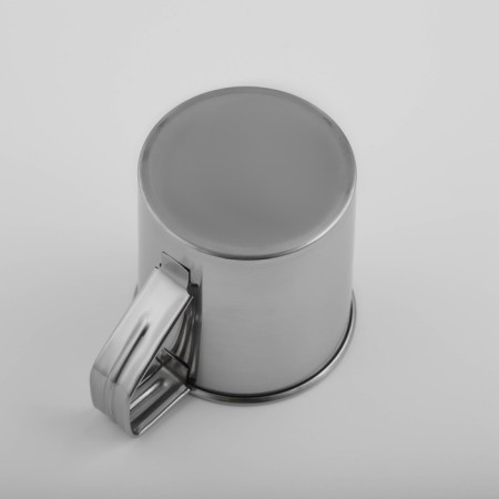 A stainless steel mug of the India, 250 ml, 9.5 × 6.8 × 9 cm, with a lid-6