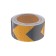 Reflective tape, self-adhesive, black and yellow, 5 cm x 5 m