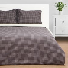 Bed linen Ethel 1.5 joint venture Graphite Cage 150x215cm, 150x225cm, 50x70 ± 3cm-2 pcs, Novosatin