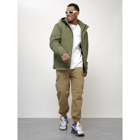 Male spring jacket, size 52, khaki color-7