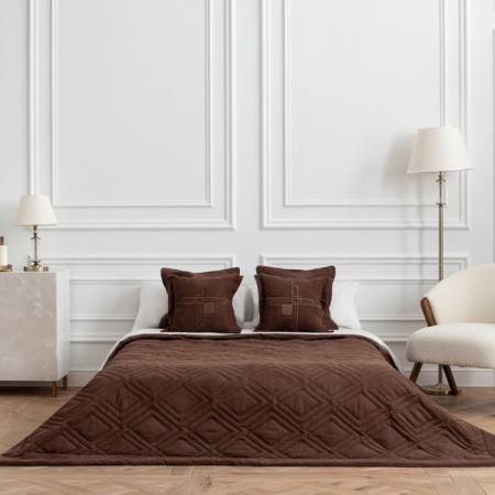 Cover with pillowcases "Bridget", size 230x250 cm, brown color-3