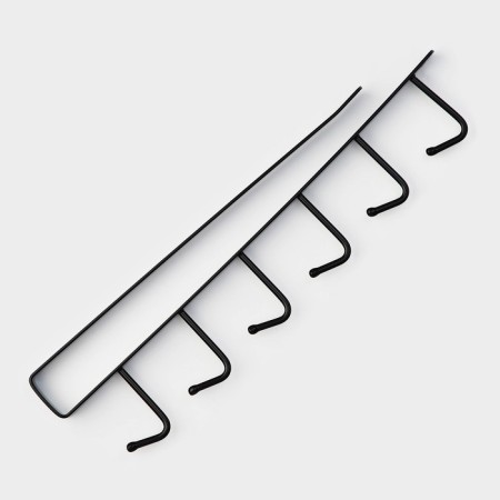 Kitchen holder suspended for 6 objects of the share, 1.5 × 26 × 7 cm, black color-7
