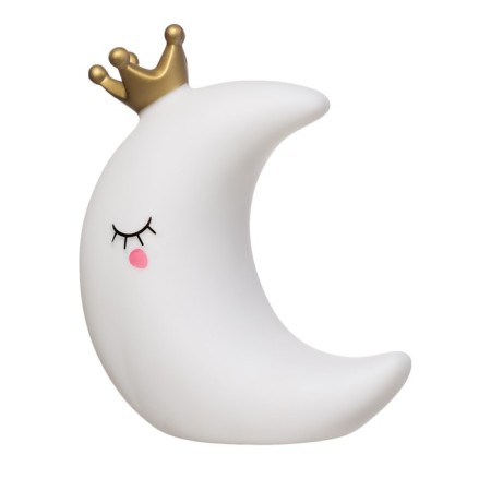 Nightlight "Moon with the crown" LED from the batteries white 16x8x19 cm Risalux-8