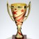 Cup 183b, award figure, gold, plastic stand, 20.5 × 9.5 × 7.5 cm.