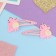 Invisibility for hair "Adele" (set 2 pcs) crocodile, 5.5 cm, pink