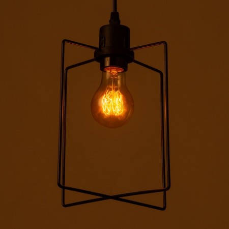 Economic light "Flower" 1x40W E27 Black 16x16x26-78 cm.-3