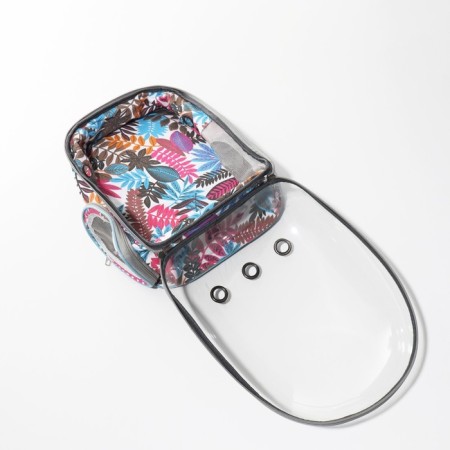 The backpack for carrying animals is transparent "leaves", 33 x 25 x 41 cm-4