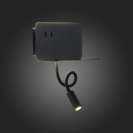 Wall lamp ST LUCE. SL1576.401.02. 2x3 watts, LED, 4000K, 470 LM, 20x15 cm, black color-2