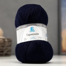 Пряжа "Гармония" 50% шерсть, 50% акрил 245м/100гр (173 синий)