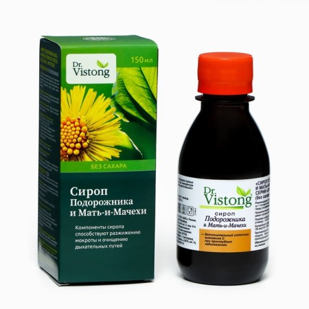 DT syrup. Vistong "Plantain and coltsfoot" from coughing, 150 ml