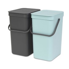 A set of bastards Brabantia sort & go, built -in, mint color, gray, 12 l, 2 pcs