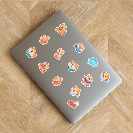 A set of paper stickers "Pyosik", 10 pcs-5